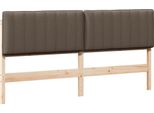 Vidaxl Testiera Imbottita Con Testata Marrone E Taupe 200 Cm