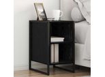 Vidaxl Comodino 2 Pezzi Look Rovere Nero 39,5 X 30 X 50 Cm