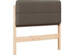 Vidaxl Testiera Imbottita Con Testata Marrone E Taupe 80 Cm