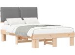 Vidaxl Struttura Letto Con Testiera Imbottita Grigio Chiaro 120 X 190 Cm