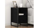 Vidaxl Comodino 2 Pezzi Look Rovere Nero 39,5 X 30 X 50 Cm