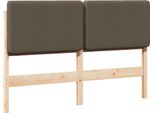 Vidaxl Testiera Imbottita Con Testata Marrone E Taupe 120 Cm