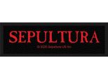 Sepultura - Logo Patch, Poliestere RO14945 (Taglia Unica) (Nero/Rosso)