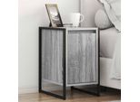 Vidaxl Comodino 2 Pezzi Grigio Sonoma 39,5 X 30 X 50 Cm Materiale A Base Di Legno