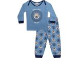 Manchester City Fc - Pigiama Con Pantaloni Lunghi Per Bambino GF979 (68) (Azzurro)