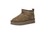 Stiefelette Ara "Ara Stiefelette Veloursleder", Damen, Gr. 40, Sesam, Veloursleder, Schuhe Stiefelette
