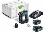 Festool Cxs 12 2,5-Plus Trapano Avvitatore A Batteria 12 V 30 Nm Brushless ( 576864 ) + 2X Batteria 2,5 Ah + Caricatore + Systainer