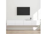 Syfax™ Mobile Tv Da Parete 2 Pcs Bianco Lucido 98 X 31 X 29,5 Cm