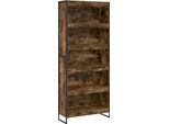 Syfax™ Armadio Per Libri 2 Pcs Quercia Fumosa 80 X 30 X 155 Cm