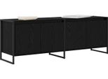 Syfax™ Mobile Tv Rovere Nero 140 X 36 X 49.5 Cm Legno Multistrato