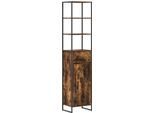 Syfax™ Mobile Da Bagno Con Cassetto Quercia Fumosa 40 X 30 X 180 Cm