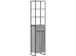 Syfax™ Mobile Da Bagno Con Cassetto Grigio Sonoma 40 X 30 X 180 Cm