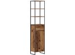 Syfax™ Mobile Da Bagno Con Cassetto Legno Vecchio 40 X 30 X 180 Cm