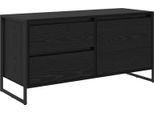Syfax™ Mobile Tv Rovere Nero 100 X 36 X 49.5 Cm Legno Multistrato