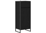Syfax™ Mobile Da Bagno Rovere Nero 40 X 30 X 100 Cm Legno Multistrato