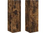 Syfax™ Mobile Tv Da Parete 2 Pcs Rovere Fumé 30 X 31 X 100 Cm