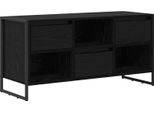 Syfax™ Mobile Tv Rovere Nero 100 X 36 X 49,5 Cm Legno Multistrato