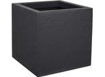 Eda Plastique Box De Square Flower Box Graphite Up -- 21 L - 29.5 X 29.5 X 29.5 X 29.5 Cm - Grigio Antracite