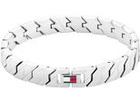 Armband Tommy Hilfiger "Lars", Weiß (Edelstahlfarben, Blau, Rot, Weiß), ArmbäNder, Herren, 19Cm, Edelstahl, Armband, Mit Emaille