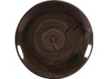 Churchill Stonecast Patina Coupe Plate Nero 288 Mm (12 Pezzi)
