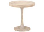 The Living Store Tavolino Ø50X55 Cm In Legno Massello Di Mango