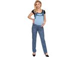 Peekaboo Pantaloni Premaman Donna Con Bretelle Silentee Blu L/Xl