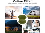Gocciolatore Per Caffè, Filtro In Resina Siliconica Riutilizzabile, Filtro A Cono Pieghevole - Viaggi In Campeggio A Casa (Verde)