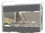 Teloni In Pvc Per Giardino/Fienile/Portico/Garage, Resistenti Alle Intemperie, Resistenti Ai Raggi Uv, Grigio, Grigio, H3Xl2,1M