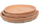 Esschert Design At Set Di 3 Sottobicchieri L - Set Composto Da 3 Sottobicchieri Rotondi In Terracotta Di Diverse Dimensioni. Si Abbinano Al Set Di Vasi AT21; AT22