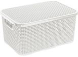 Cestino In Rattan Branq 10L - Bianco Antico