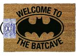 Batman - Tappeto Per Porta "Welcome To The Batcave"" PM188 (Taglia Unica) (Nero/Marrone Chiaro)"