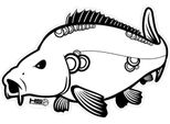 Hotspot Design Carp Sticker Bianco 30X21 Cm Bianco 30X21 Cm
