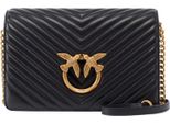 Pinko Pelle Borsa A Tracolla Borsa A Tracolla Love Click Classic Sheep Nappa Chevron Nero - Antique Gold