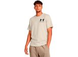Maglietta Under Armour Rival Terry Colorblock A Maniche Corte Beige M / Uomo Regolare Beige M