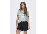 Only Free Life Maglietta A Maniche Corte Blu M Donna Blu M