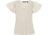 Vero Moda Naja Camicetta A Maniche Corte Beige M Donna Beige M