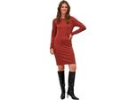 Vila Modala Manica Lunga Abito Corto Arancione Xs Donna Arancione Xs