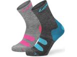 Lenz Outdoor 1.0 Calze Mezze Lunghe 2 Paia Multicolore Eu 39-41 Uomo,Donna Multicolore Eu 39-41