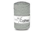 Colinea, Cordoncino In Cotone Con Anima In Cotone, Intrecciato, 5 Mm, 100 M, Grigio Con Filo D'argento