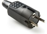 Famatel Spina Retrattile In Gomma 2P+T Ip21 4,8 Mm 16A 250V Nero Taglia Unica / Spina Ue 220V Nero Taglia Unica