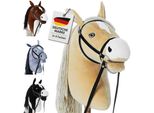 Hoofly® Hobby Horse Beige (Haflinger) - Cavallo Da Passatempo Grande Per Bambini A3 Con Asta A Vite/Set Di Cavalli Da Passatempo Con Briglia