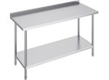 Tavolo Da Lavoro In Acciaio Inox - Tavolo Da Cucina Per La Preparazione Dei Cibi - 610X1524Mm - Tavolo Da Cucina Professionale - Robusto Tavolo Da Cucina Per La Ristorazione E L'uso Domestico