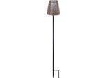 Lampada Solare - Garden Id Gold - Ø12 H70 Cm - Autonomia 6-8 Ore - Base Stabilizzante - Pulsante Di Accensione/Spegnimento - Senza Cablaggio - Batteria Aaa.