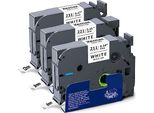 Xemax Nastro Per Etichette Compatibile Con Brother P-Touch Tze-211, Tze-221, Tze-231, Cassetta Pt-E110, Pt-H110, Pt-D200, Pt-P750W, Pt-H105, Pt-1000,