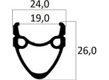 Cerchio Mtb Mvtek Argento 650C- 26'' 36H Argento 650C- 26'' 36H