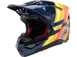 Casco Supertech S-M10 Troy Lee Designs, Alpinestars (Blu Perla/Arancio Fluo/Giallo/Rosso, Taglia L)