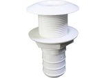 Nuova Rade Raccordo Passante Facile Da Montare Con Filettatura E Ugello Per Tubo Flessibile 21 Mm Bianco Taglia Unica