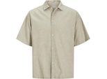 Jack & Jones Ebreeze Camicia Oversize Kurzarm Beige L Herren Beige L
