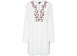 Vero Moda Mina Emb Abito Corto A Maniche Lunghe Bianco M Donna Bianco M