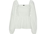 Vero Moda Camicetta A Maniche Lunghe Con Fiocco Bianco L Donna Bianco L